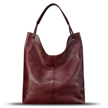 Load image into Gallery viewer, Genuine Leather Hobo Bags for Women Large Tote Bag Vintage Real Leather Shoulder Bag Satchel Purses for Work Notebook