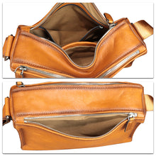 Load image into Gallery viewer, Genuine Leather Messenger Bag for Men Vintage Real Soft Leather Shoulder Bag Crossbody Bag Satchael Purse
