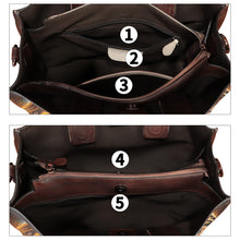 Load image into Gallery viewer, Genuine Leather Handbag for Women Hand Painted Leather Top Handle Bag Handmade Crossbody Purse Work Tote