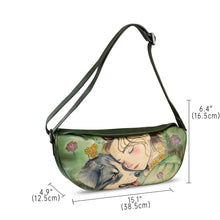 Load image into Gallery viewer, Genuine Leather Crossbody Bag Hand Painted Sling Backpack Retro Handmade Shoulder Daypack Purse Satchel