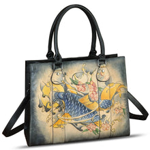Load image into Gallery viewer, Genuine Leather Purses and Handbags for Women Hand painted Shoulder Bag Tote Bag