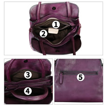 Load image into Gallery viewer, Genuine Leather Handbag for Women Hand Painted Leather Top Handle Satchel Handmade Crossbody Purse