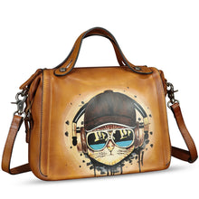 Load image into Gallery viewer, Hand painted Genuine Leather Purse and Handbag for Women Crossbody Shoulder Bag