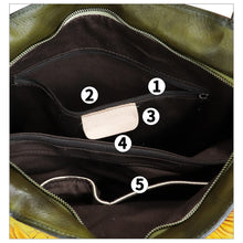 Load image into Gallery viewer, Genuine Leather Shoulder Bag for Women Hand Painted Leather Handbag Handmade Purse Work Tote Bag Casual Purse