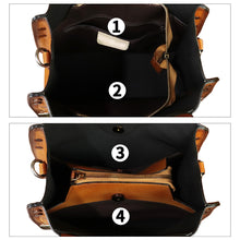 Load image into Gallery viewer, Genuine Leather Tote Bag for Women Hand Painted Leather Shoulder Handbag Handmade Purse Crossbody Work Tote Casual Purse
