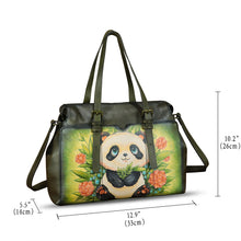 Load image into Gallery viewer, Genuine Leather Satchel for Women Hand Painted Pattern Handbag Top Handle Bags Handmade Crossbody Purse Work Tote