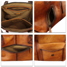 Load image into Gallery viewer, Genuine Leather Messenger Bag and Briefcase Purse for Men Leather Top Handle Handbags Satchel Shoulder Bag for Laptop Strap