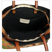 Load image into Gallery viewer, Genuine Leather Handbag Satchel for Women Hand Painted Pattern Leather Handmade Work Tote Bag Casual Shoulder Purse