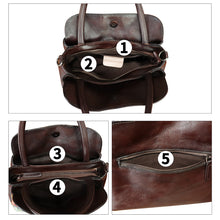 Load image into Gallery viewer, Genuine Leather Handbag for Women Hand Painted Leather Top Handle Satchel Handmade Crossbody Purse