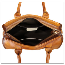 Load image into Gallery viewer, Genuine Leather Satchel for Women Hand Painted Handbag Purse Top Handle Bags Handmade Purse Crossbody Tote Bag