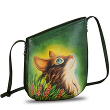 Load image into Gallery viewer, Genuine Leather Crossbody Bag for Women Hand Painted Leather Handmade Crossbody Satchel Purse Handbag