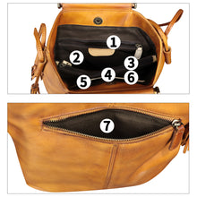 Load image into Gallery viewer, Genuine Leather Handbag for Women Hand Painted Leather Top Handle Bag Handmade Crossbody Purse Work Tote Bag