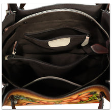 Load image into Gallery viewer, Genuine Leather Handbag Satchel for Women Hand Painted Shoulder Bag Handmade Work Tote Casual Crossbody Purse
