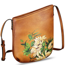Load image into Gallery viewer, Genuine Leather Crossbody Bag for Women Hand Painted Leather Handmade Crossbody Satchel Purse Handbag