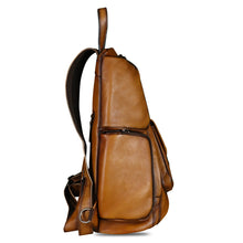 Load image into Gallery viewer, Genuine Leather Large Sling Bag for Men and Women Large Sling Backpack Purse Shoulder Crossbody Chest Bag for Ipad