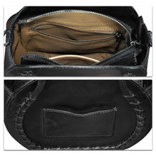 Load image into Gallery viewer, Genuine Leather Handbag for Women Purse Hand Painted Pattern Top Handle Satchel Handmade Crossbody Pouch