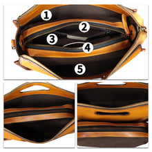Load image into Gallery viewer, Genuine Leather Purses and Messenger Bag for Men Vintage Leather Briefcase Handbags Satchel Bags Shoulder Bag with Strap