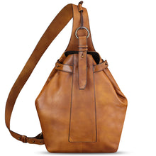 Load image into Gallery viewer, Genuine Leather Sling Bag for Men and Women Vintage Sling Backpack Fashion Shoulder Bag Crossbody Bag Chest Bag