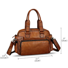 Load image into Gallery viewer, Genuine Leather Purses and Handbags for Men and Women Vintage Real Leather Messenger Bag Shoulder Briefcase Satchel Purse
