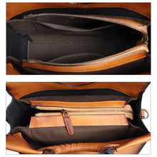 Load image into Gallery viewer, Genuine Leather Handbag Purse for Women Hand Painted Pattern Handbag Handmade Crossbody Work Tote Shoulder Bag