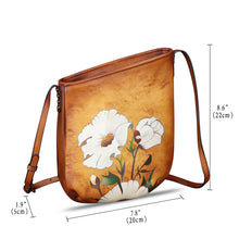 Load image into Gallery viewer, Genuine Leather Crossbody Bag for Women Hand Painted Leather Handmade Crossbody Satchel Purse Handbag