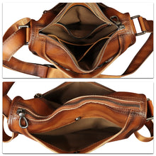 Load image into Gallery viewer, IVTG Genuine Leather Messenger Bag for Men Crossbody Shoulder Bag Casual Sling Daypack Business Daily Sling Purse Satchel