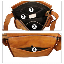 Load image into Gallery viewer, Genuine Leather Crossbody Bag for Women Hand Painted Leather Handmade Crossbody Satchel Handbag Hand Drawn Purse