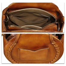 Load image into Gallery viewer, Genuine Leather Handbag for Women Purse Hand Painted Pattern Top Handle Satchel Handmade Crossbody Pouch