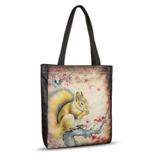 Load image into Gallery viewer, Genuine Leather Shoulder Bag for Women Hand Painted Leather Handbag Handmade Work Tote Bag Casual Shoulder Purse