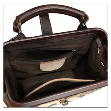 Load image into Gallery viewer, Genuine Leather Handbag Satchel for Women Hand Painted Leather Handmade Pouch Casual Shoulder Purse Bag