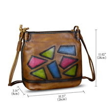 Load image into Gallery viewer, Genuine Leather Crossbody Purses for Women Satchel Purses Vintage Handmade Shoulder Bag Cowhide Handbags