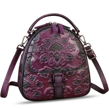 Load image into Gallery viewer, Genuine Leather Backpack for Women Crossbody Shoulder Bag Vintage Rucksack Fashion Knapsack Purse Daypack Bag