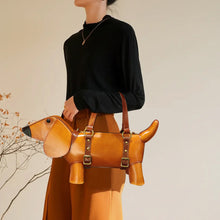 Load image into Gallery viewer, Genuine Leather Purses and Handbags Women Dog Shape Cute Shoulder Bag Crossbody