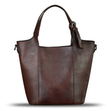 Load image into Gallery viewer, Genuine Leather Handbag Satchel for Women Hand Painted Leather Handmade Work Tote Casual Shoulder Purse Bag
