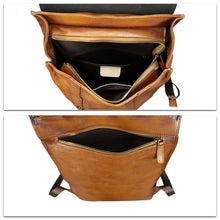 Load image into Gallery viewer, Genuine Leather Backpack for Men Vintage Handmade Leather Rucksack Knapsack Purse Daypack for Travel Laptop Notebook