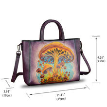 Load image into Gallery viewer, Genuine Leather Handbag Satchel for Women Hand Painted Pattern Leather Handmade Work Tote Bag Casual Shoulder Purse