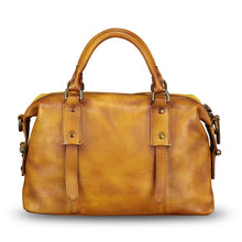 Load image into Gallery viewer, Genuine Leather Satchel for Women Hand Painted Handbag Top Handle Bags Handmade Purse Crossbody Tote Bag