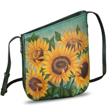 Load image into Gallery viewer, Genuine Leather Crossbody Bag for Women Hand Painted Leather Handmade Crossbody Satchel Purse Handbag