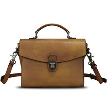 Load image into Gallery viewer, Genuine Leather Satchel Purse for Women Vintage Handmade Top Handle Handbag Retro Designer Crossbody Bags