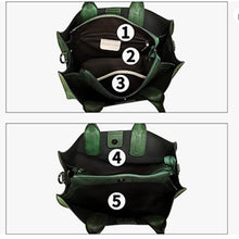Load image into Gallery viewer, Genuine Leather Handbag for Women Hand Painted Leather Top Handle Bag Handmade Crossbody Purse Work Tote
