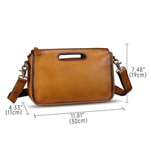 Load image into Gallery viewer, Genuine Leather Purses and Messenger Bag for Men Vintage Leather Briefcase Handbags Satchel Bags Shoulder Bag with Strap