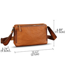 Load image into Gallery viewer, Genuine Leather Messenger Bag for Men Vintage Real Soft Leather Shoulder Bag Crossbody Bag Satchael Purse