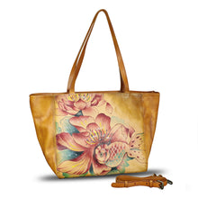 Load image into Gallery viewer, Genuine Leather Shoulder Bag for Women Hand Painted Handbag Handmade Crossbody Work Tote Casual Daypack Purse