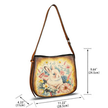 Load image into Gallery viewer, Genuine Leather Shoulder Bag for Women Hand Painted Handbag Handmade Purse Crossbody Sling Purse Casual Daypack