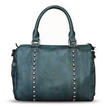 Load image into Gallery viewer, Genuine Leather Satchel for Women Hand Painted Leather Handbag Top Handle Bags Handmade Purse Crossbody Tote Bag