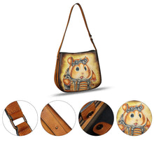 Load image into Gallery viewer, Genuine Leather Shoulder Bag for Women Hand Painted Handbag Handmade Purse Crossbody Sling Purse Casual Daypack