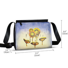 Load image into Gallery viewer, Genuine Leather Crossbody Bag for Women Hand Painted Leather Handmade Crossbody Satchel Handbag Hand Drawn Purse