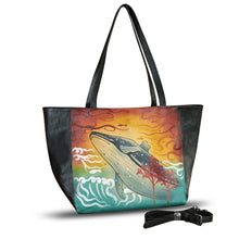 Load image into Gallery viewer, Genuine Leather Shoulder Bag for Women Hand Painted Handbag Handmade Crossbody Work Tote Casual Daypack Purse