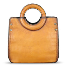 Load image into Gallery viewer, Genuine Leather Tote Bag for Women Hand Painted Leather Shoulder Handbag Handmade Purse Crossbody Work Tote Casual Purse