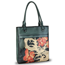Load image into Gallery viewer, Genuine Leather Shoulder Bag for Women Hand Painted Leather Handbag Handmade Work Tote Bag Casual Hand Purse